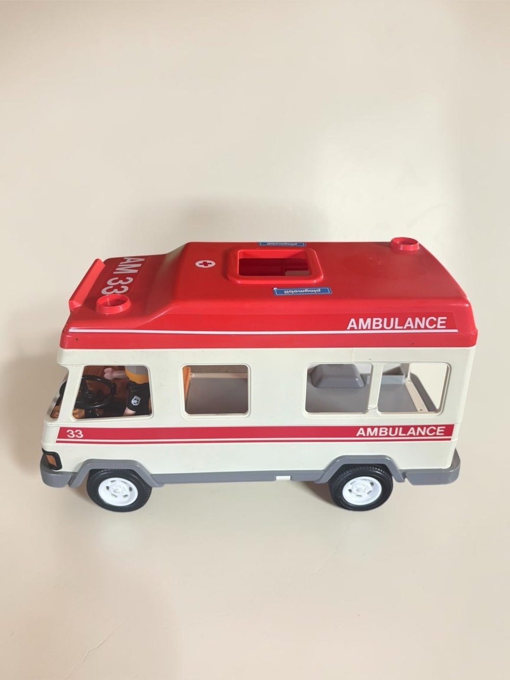 Playmobil Ambulance 33 Rescue Vehicle Toy Van w/ Driver Figure